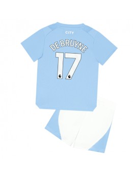 Manchester City Kevin De Bruyne #17 Replika Hemmakläder Barn 2023-24 Kortärmad (+ byxor)